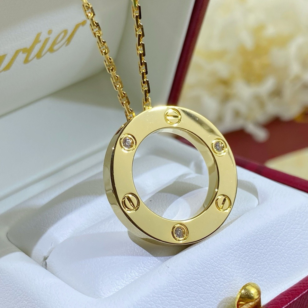 Cartier Love Flatbread Necklace 18K