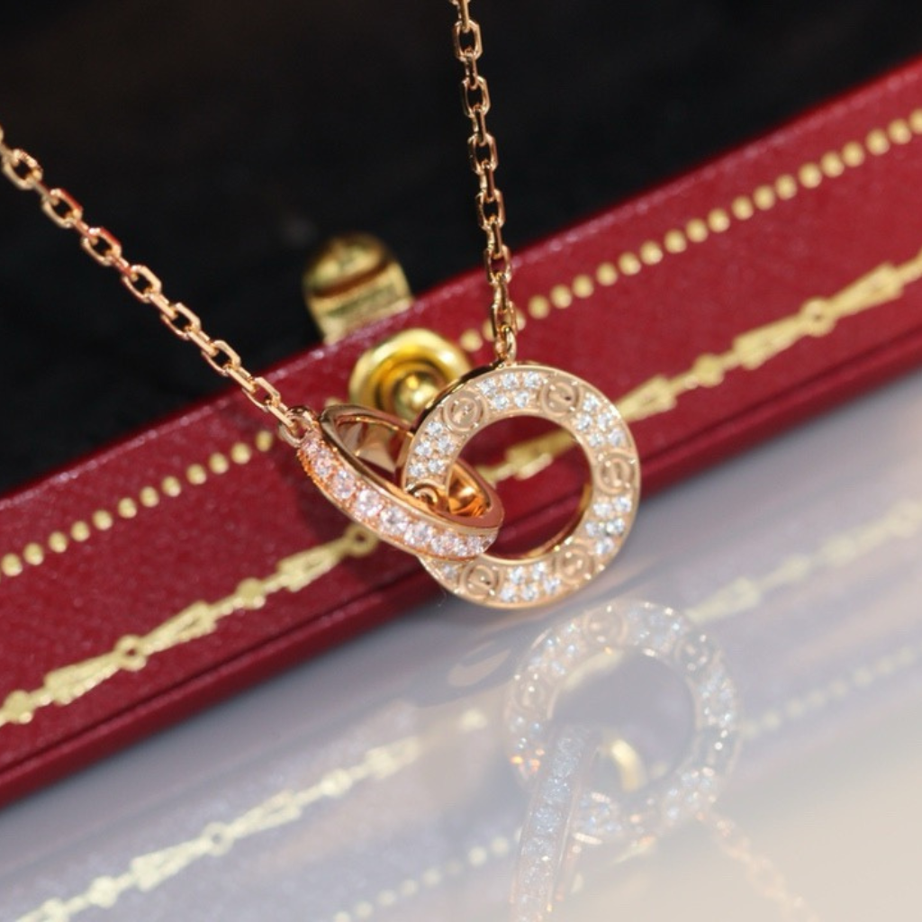 Cartier Love Double Ring Necklace