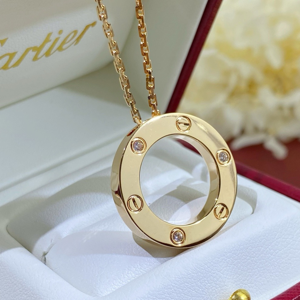 Cartier Love Flatbread Necklace 18K