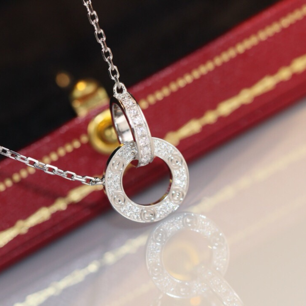 Cartier Love Double Ring Necklace