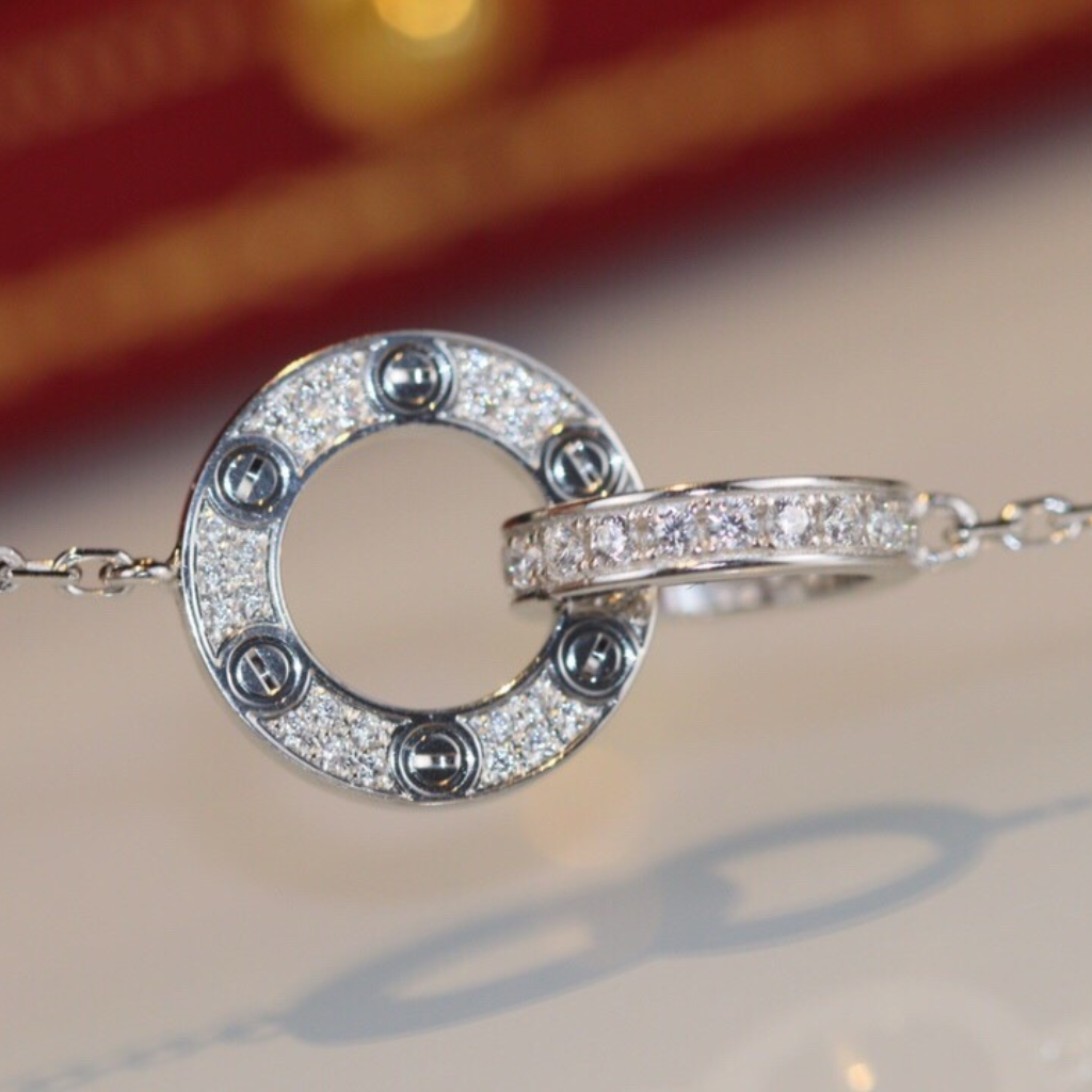 Cartier Love Double Ring Necklace